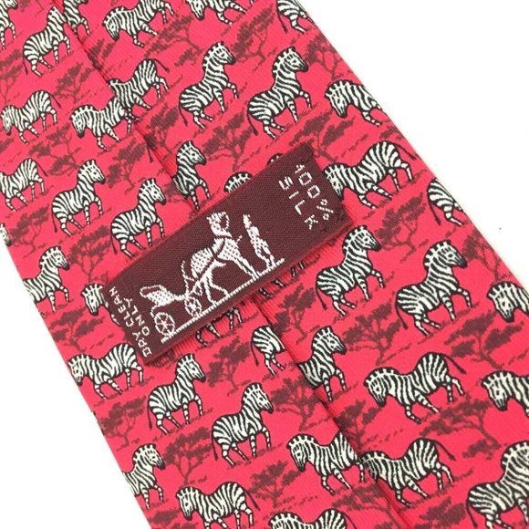 395074C V Hermes Tie Horse Pattern Silk - Picture 6 of 9